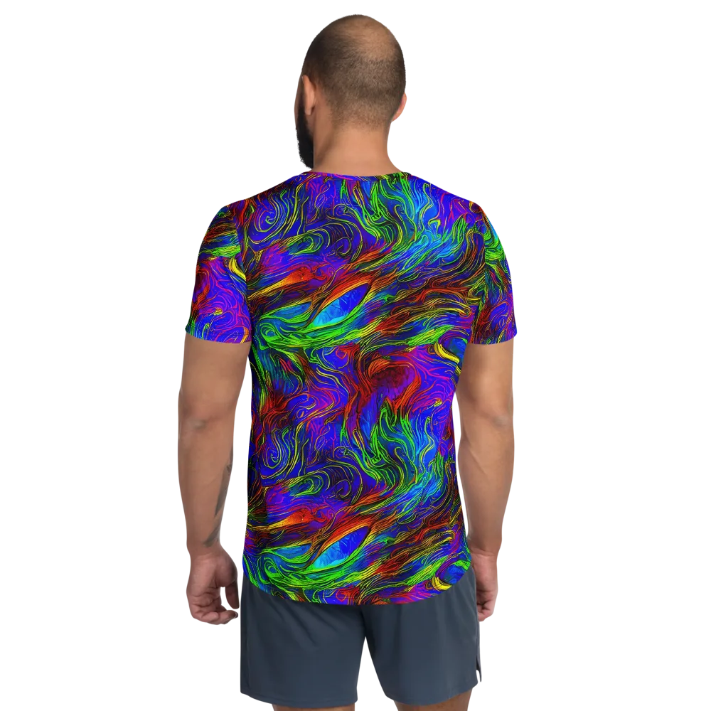 Inferno Flow on Men's Athletic T-Shirt — Back