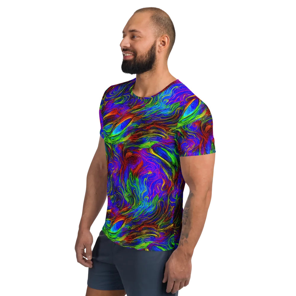 Inferno Flow on Men's Athletic T-Shirt — Left