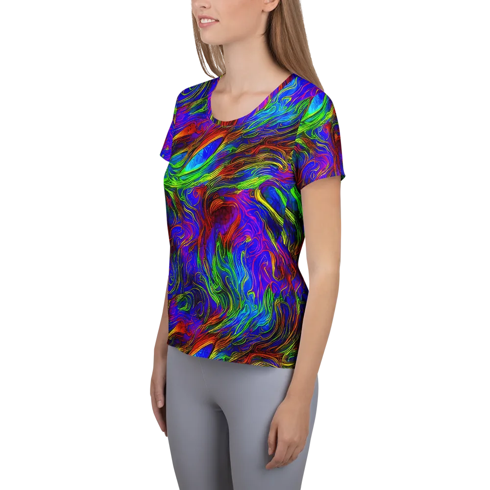 Inferno Flow on Women's Athletic T-Shirt — Left