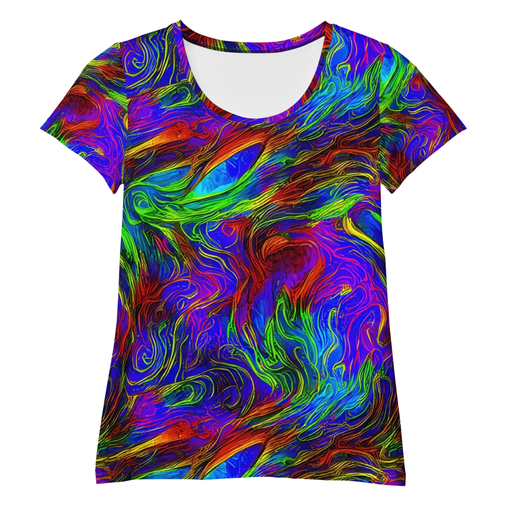Inferno Flow on Women's Athletic T-Shirt — Front