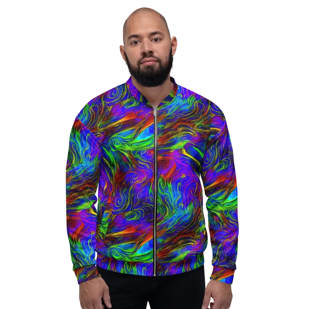 Inferno Flow on Bomber Jacket — Front