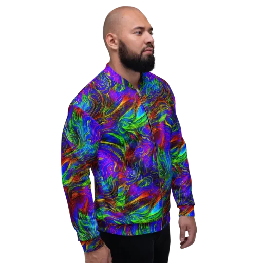 Inferno Flow on a Bomber Jacket