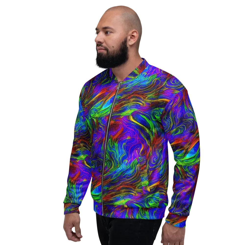 Inferno Flow on Bomber Jacket — Left