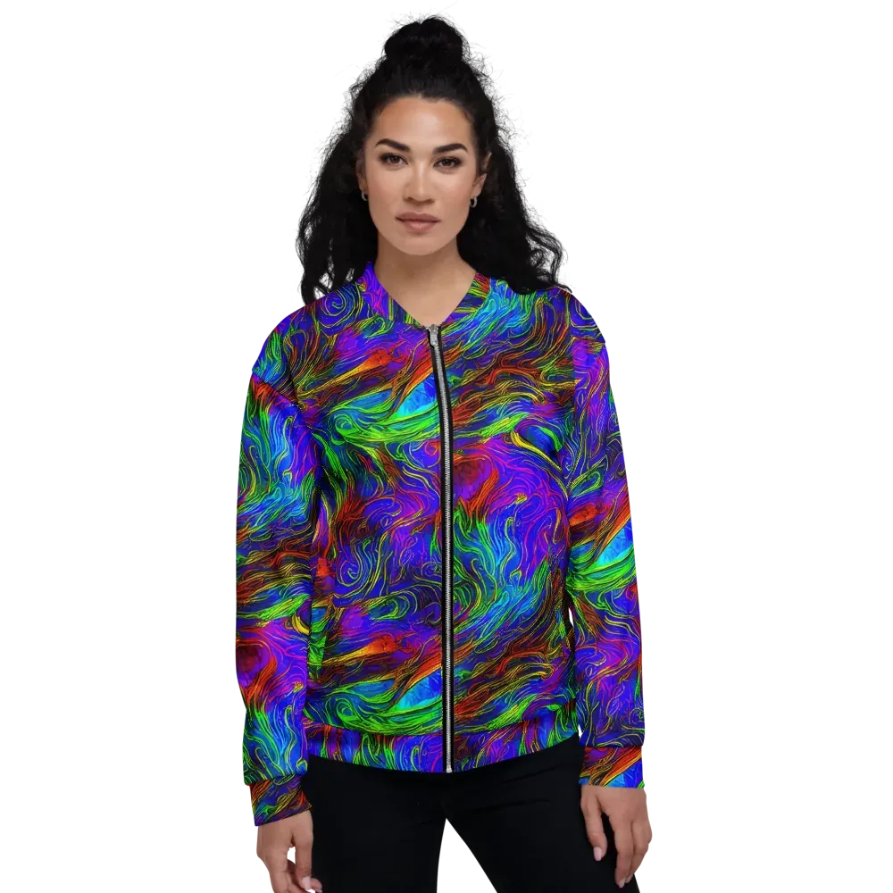 Inferno Flow on Bomber Jacket — Front