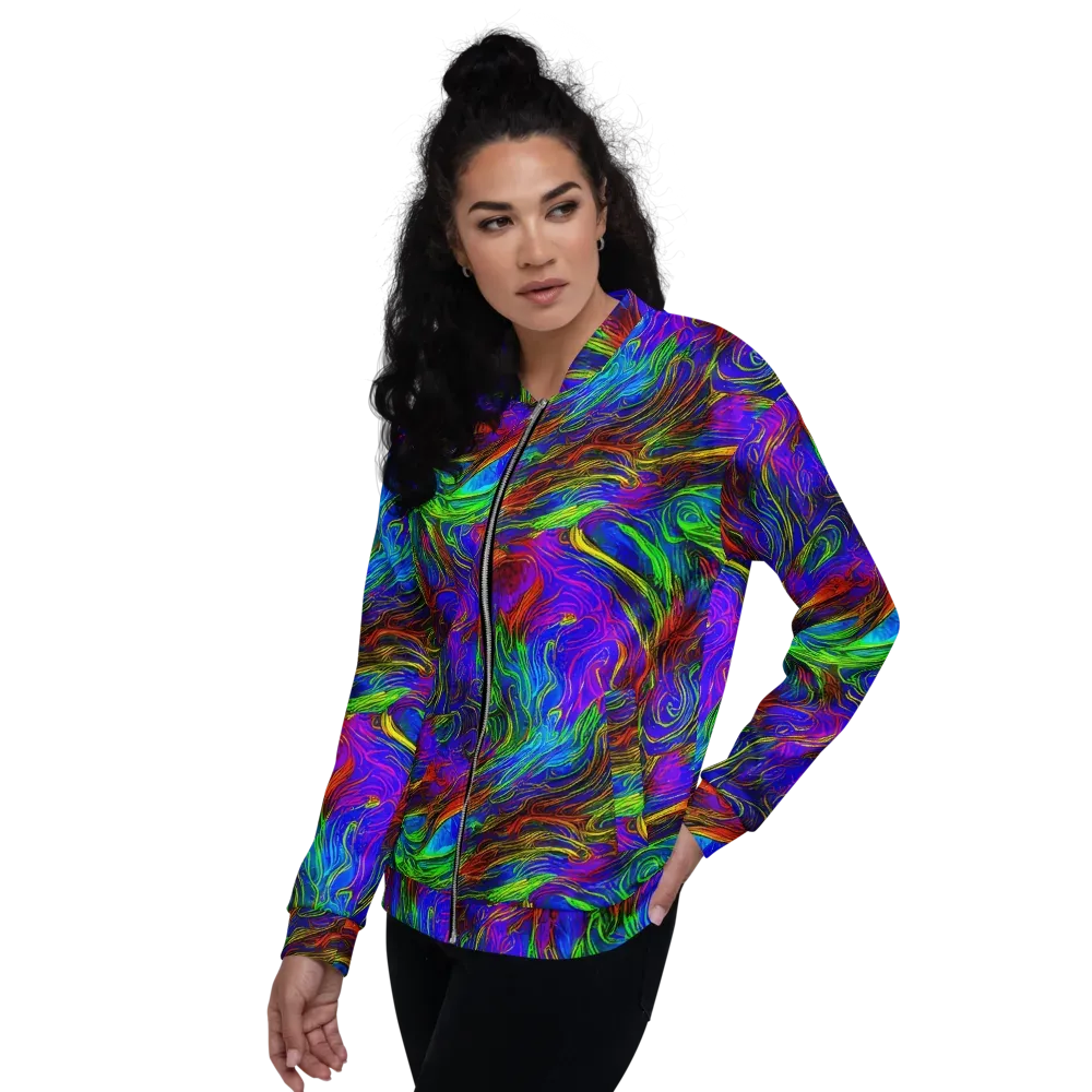Inferno Flow on Bomber Jacket — Left