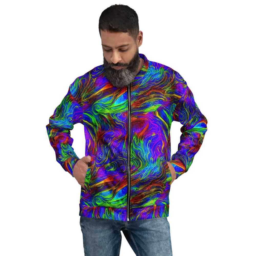 Inferno Flow on Bomber Jacket — Front