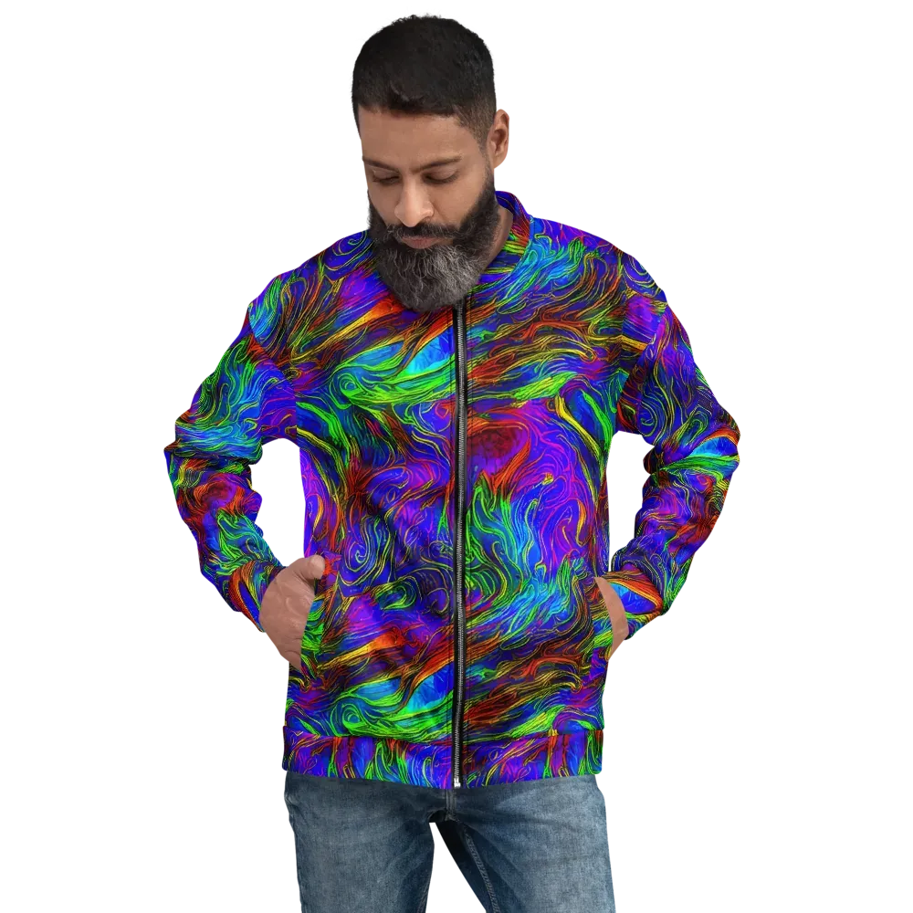 Inferno Flow on Bomber Jacket — Front