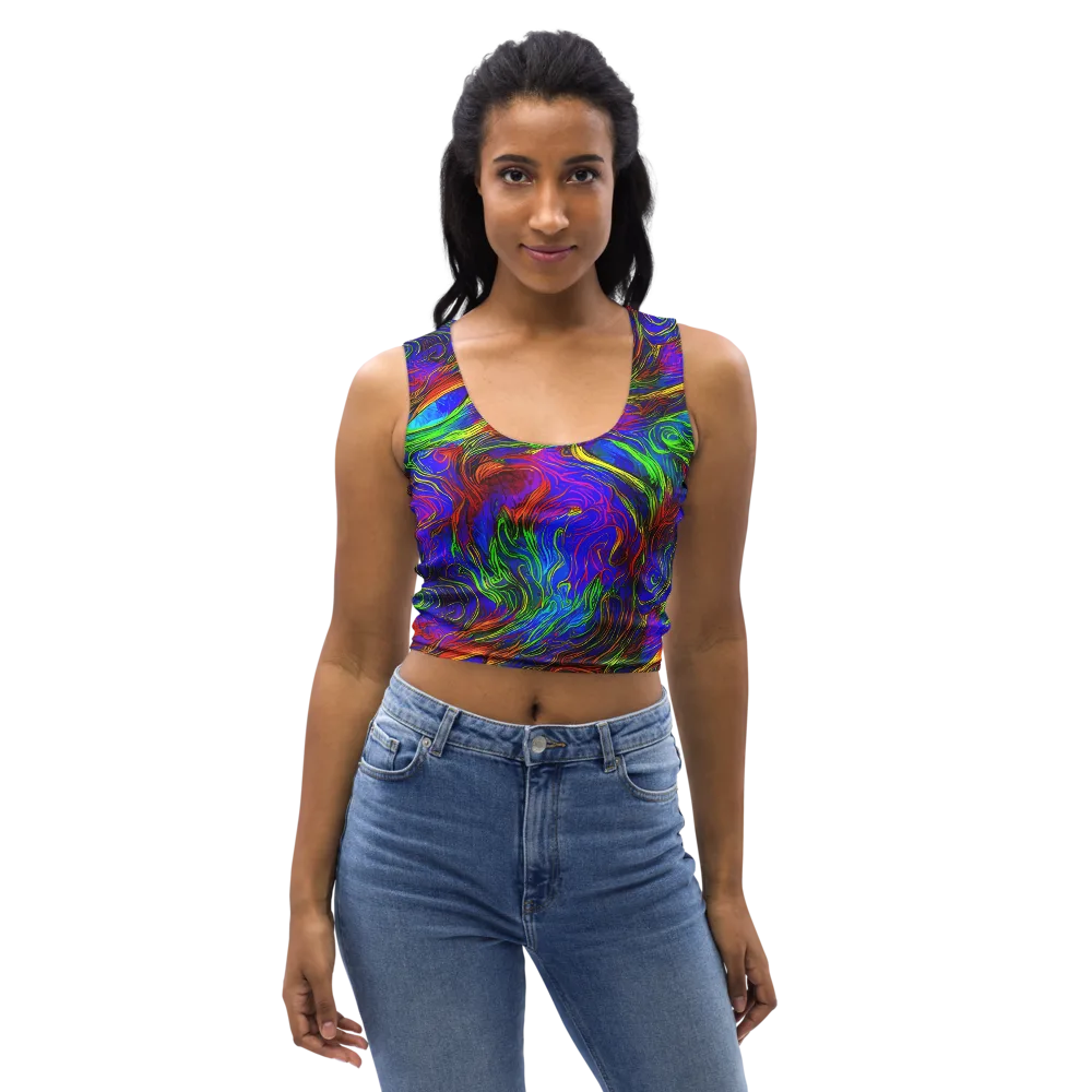 Inferno Flow on Crop Top — Front