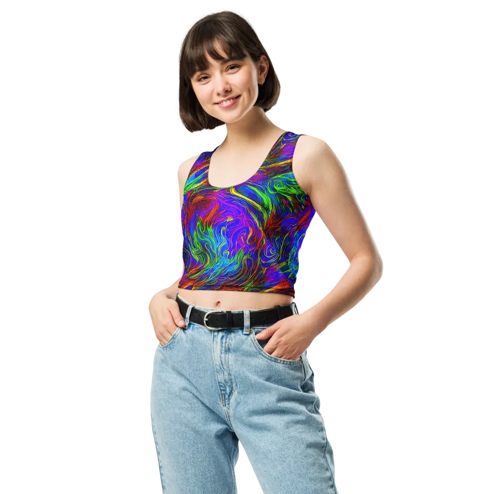 Inferno Flow on Crop Top — Front