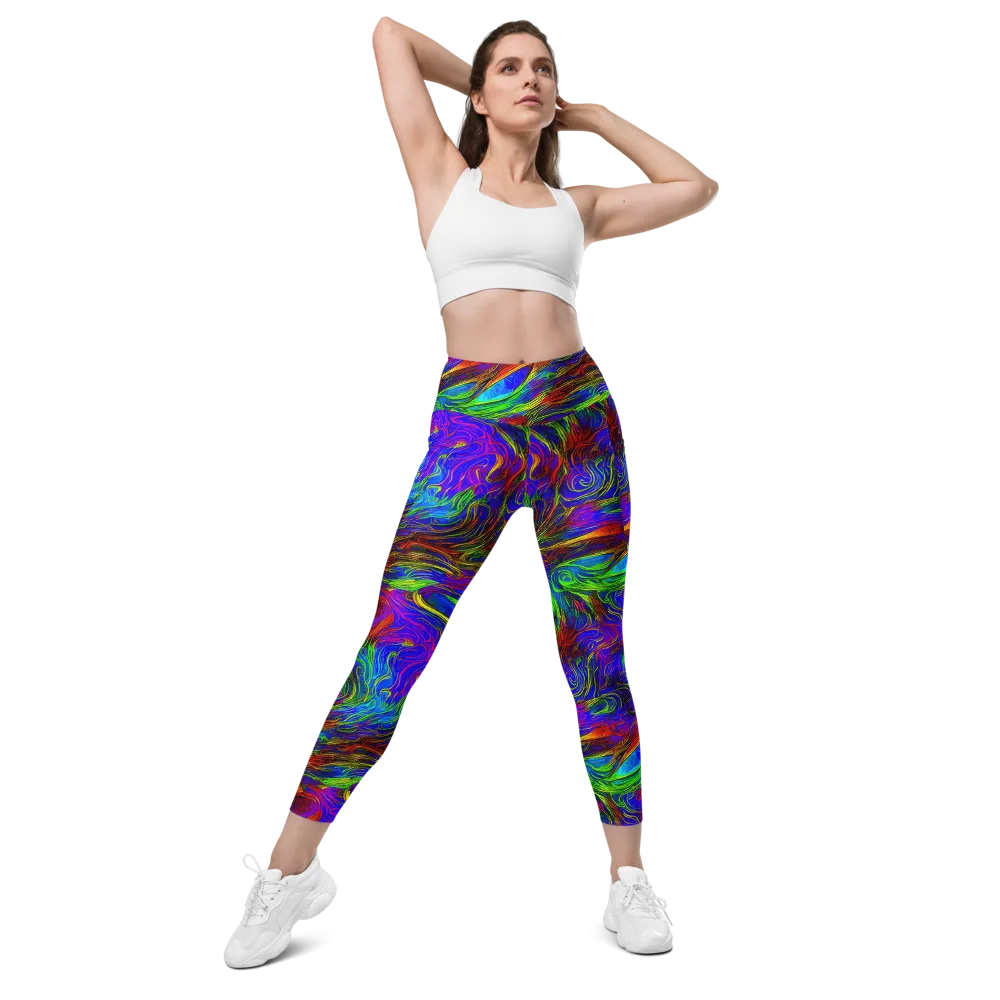 Inferno Flow on Leggings with Pockets — Front