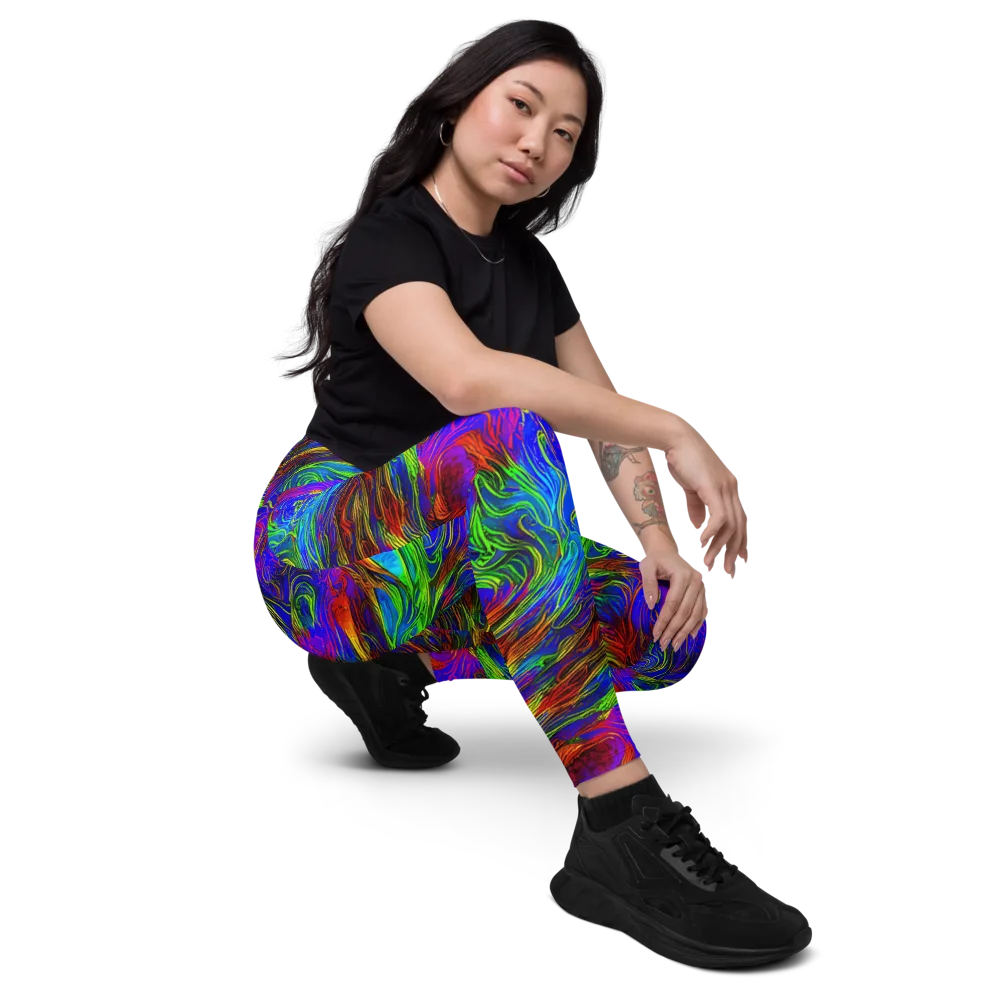 Inferno Flow on Leggings with Pockets — Right Front