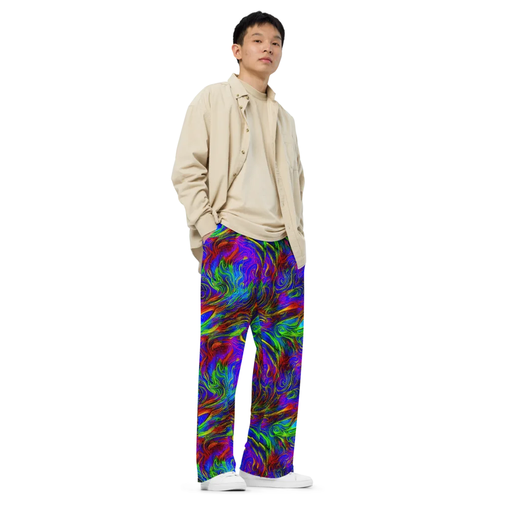 Inferno Flow on Wide-Leg Pants — Right Front