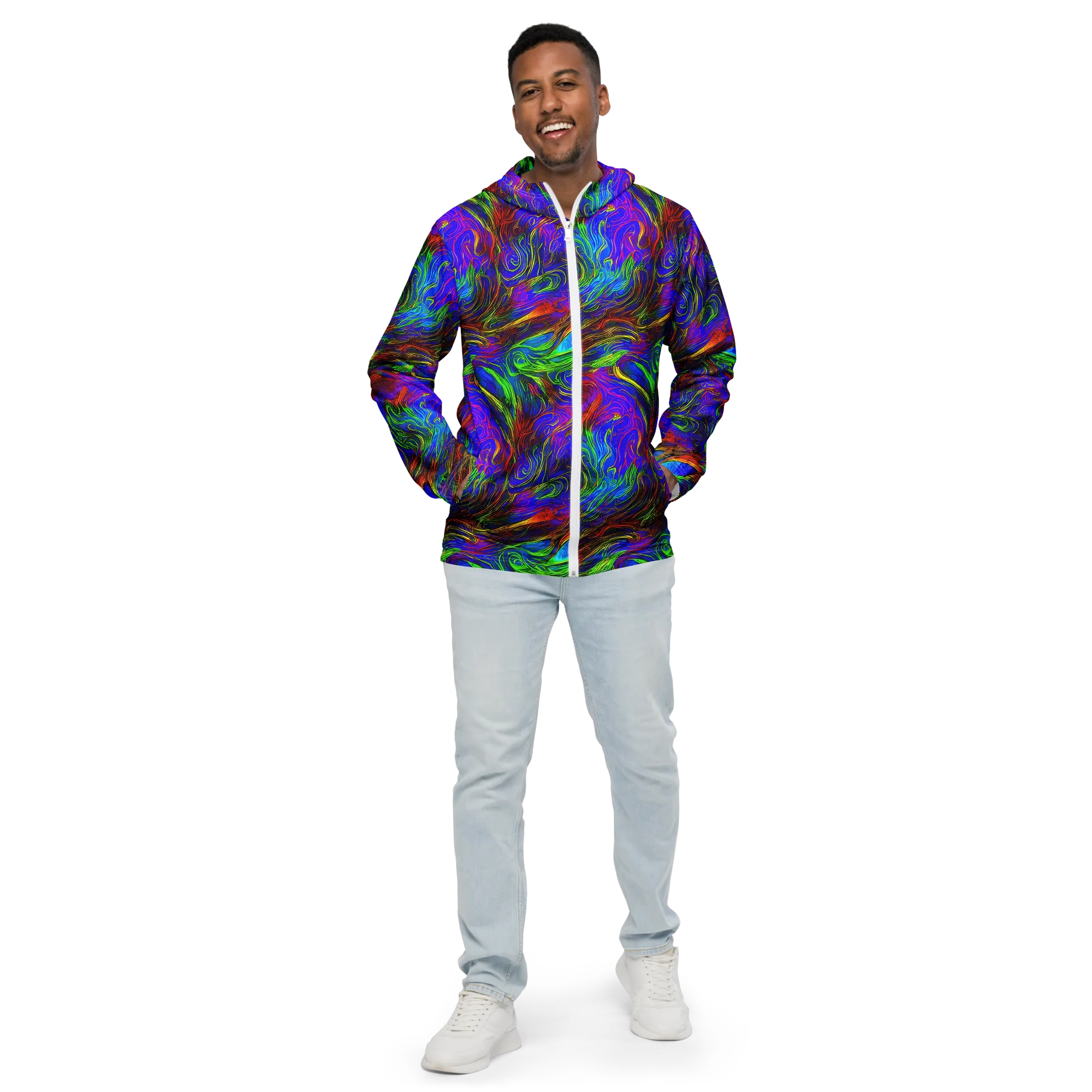 Inferno Flow on Men's Windbreaker — Front
