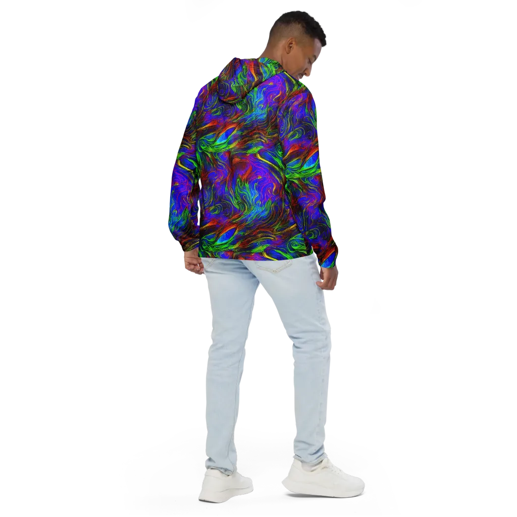 Inferno Flow on Men's Windbreaker — Back