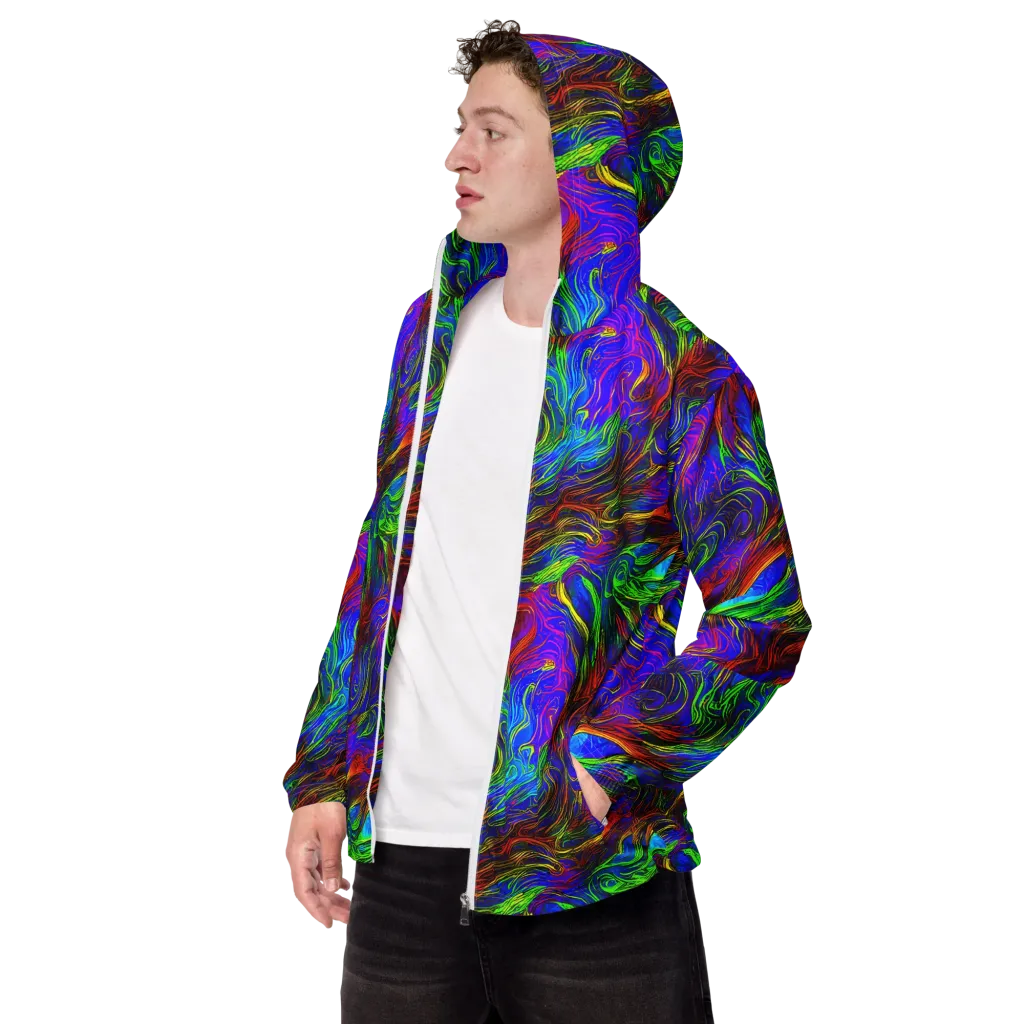 Inferno Flow on Men's Windbreaker — Left Front