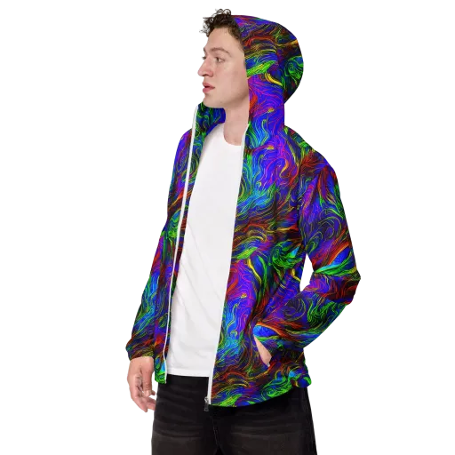 Inferno Flow on a Men's Windbreaker