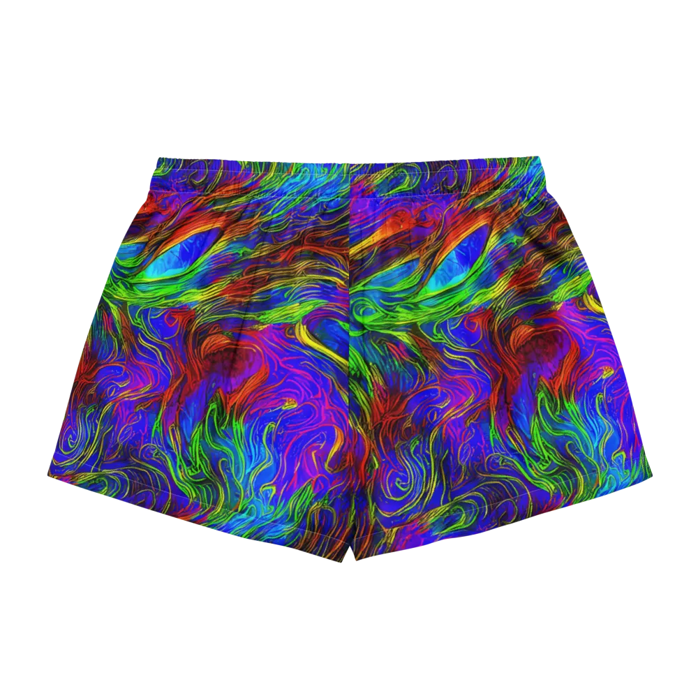 Inferno Flow on Women's Pajama Shorts — Back