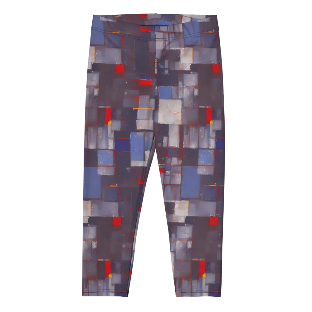 Cubist Rhythm on Capri Leggings — Front