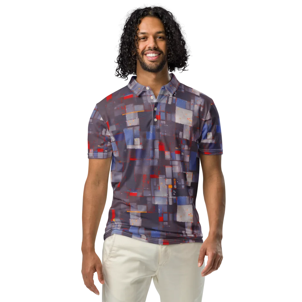 Cubist Rhythm on Men's Slim Fit Polo Shirt — Front