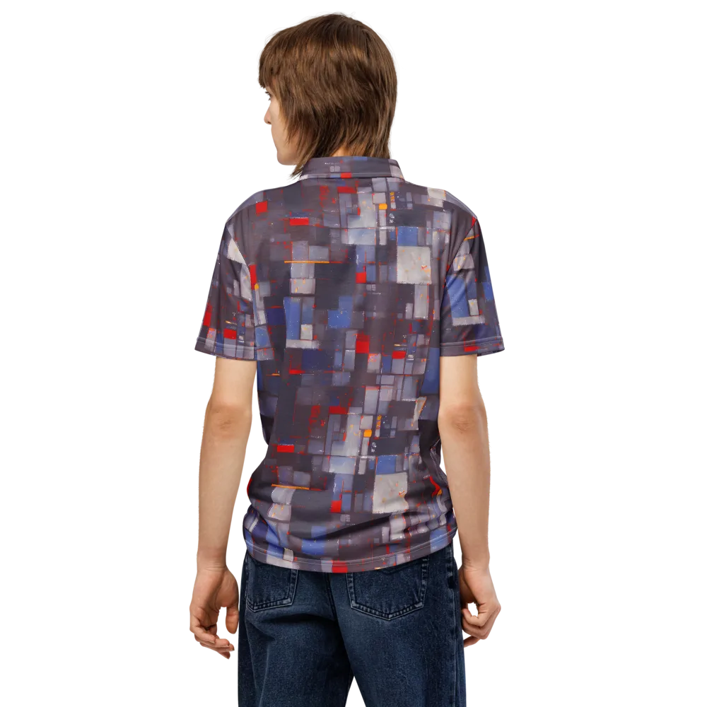 Cubist Rhythm on Men's Slim Fit Polo Shirt — Back