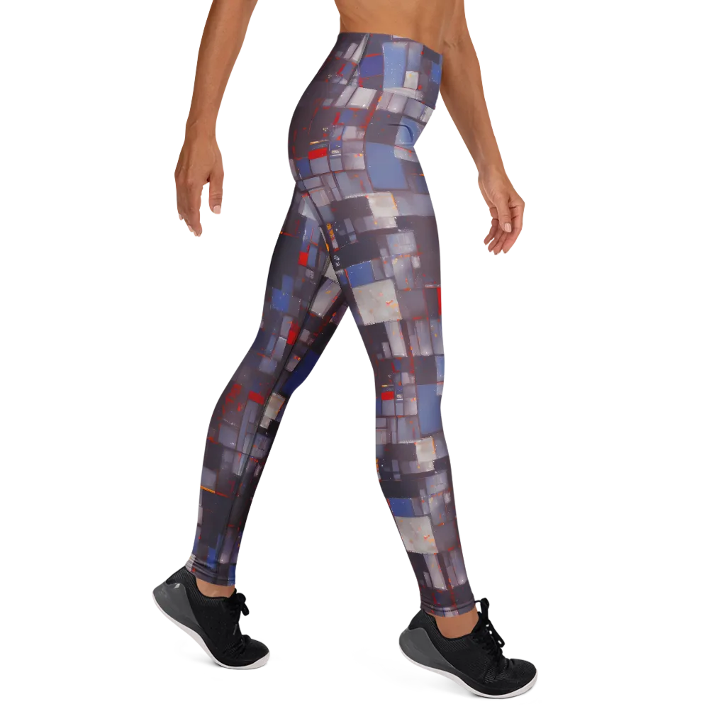 Cubist Rhythm on Yoga Leggings — Right