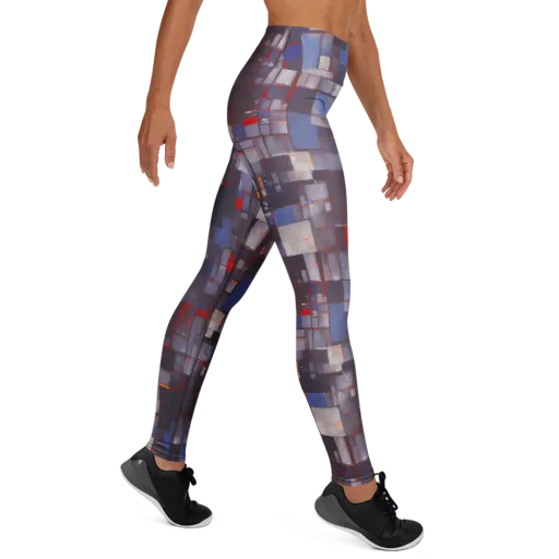 Cubist Rhythm on a Yoga Leggings