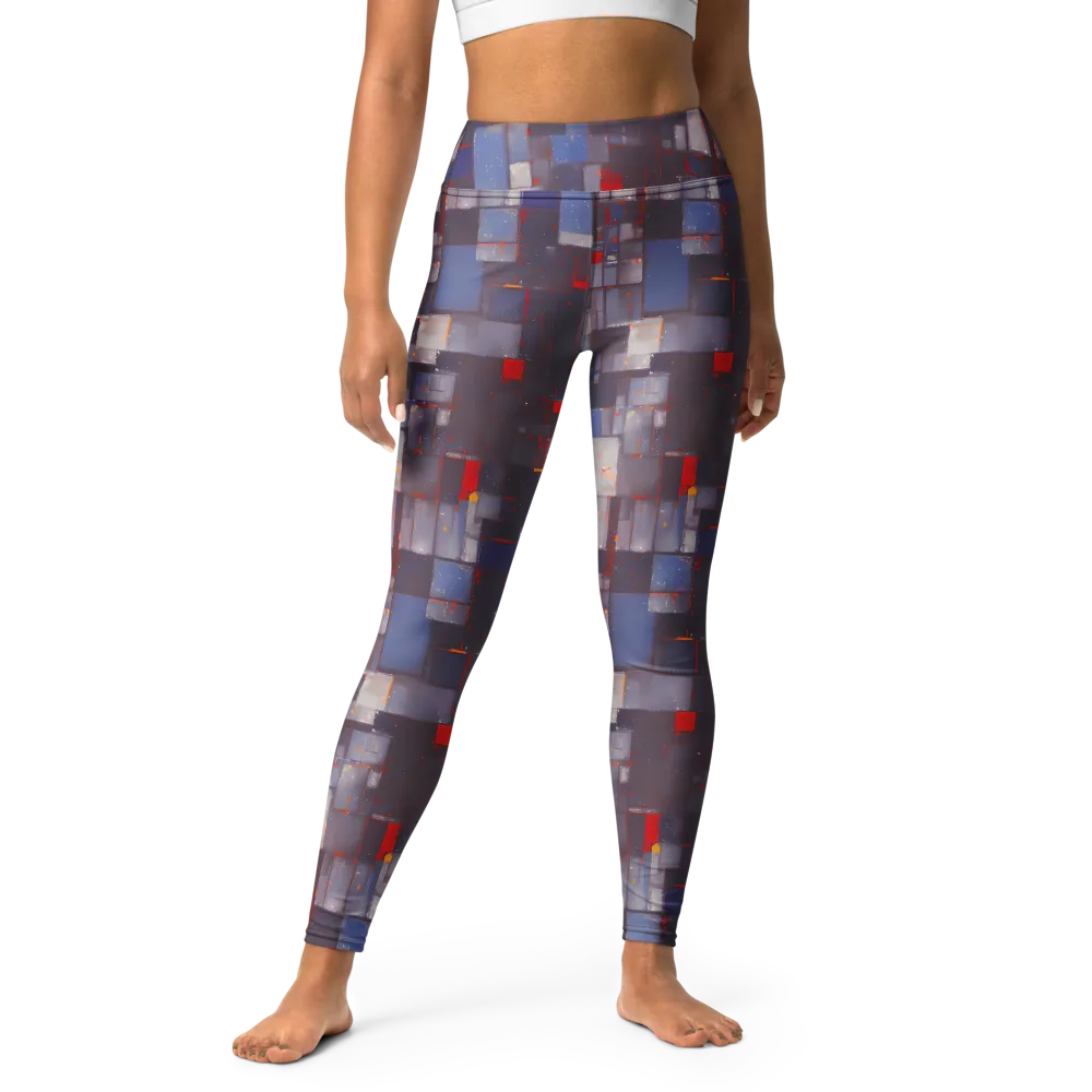 Cubist Rhythm on Yoga Leggings — Front