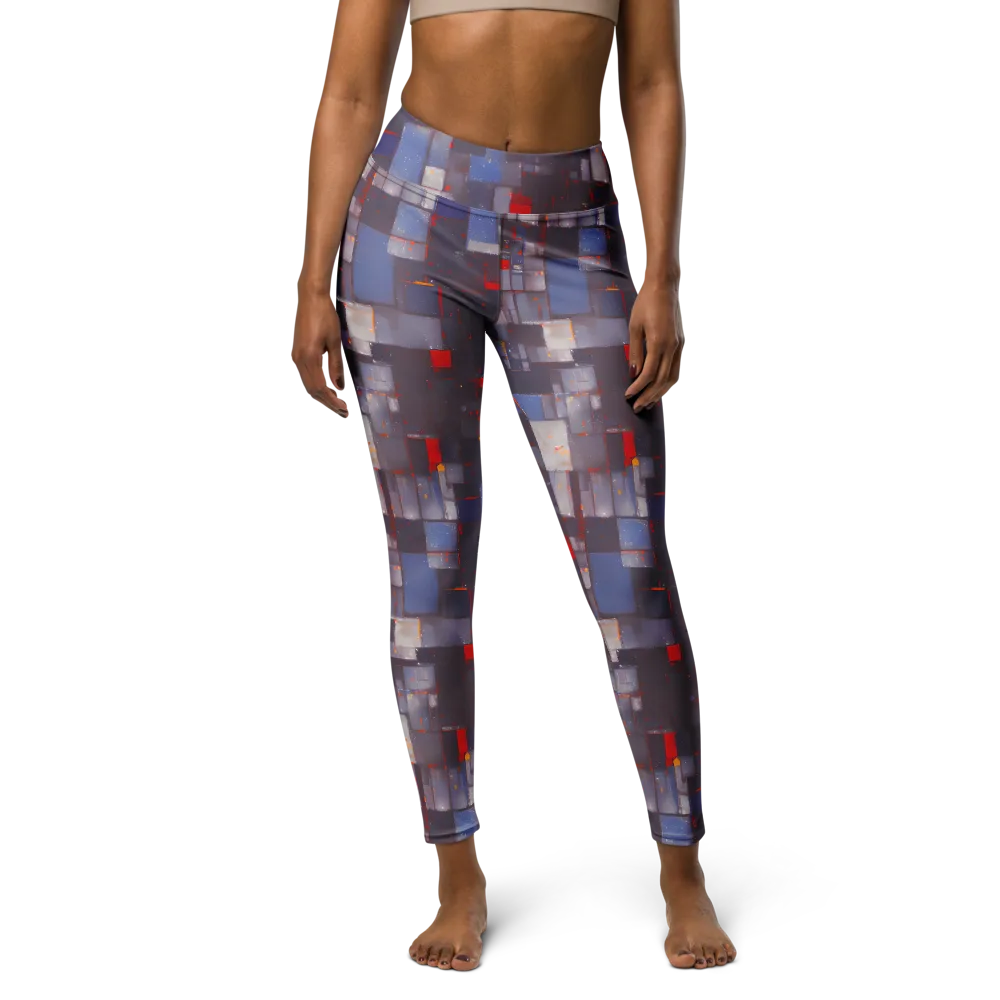 Cubist Rhythm on Yoga Leggings — Front