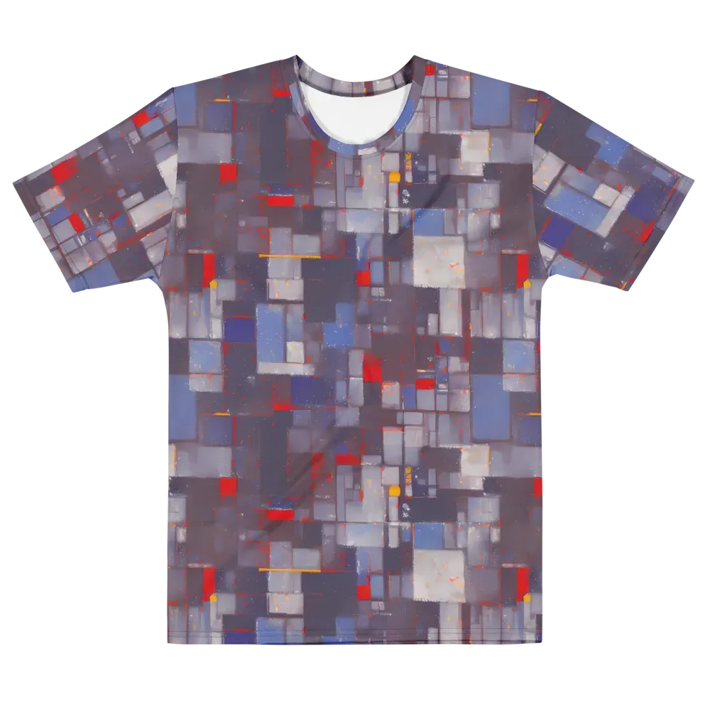Cubist Rhythm on Men's Cotton Crew Neck T-Shirt — Front