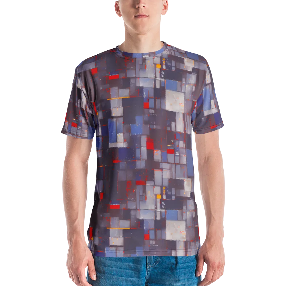 Cubist Rhythm on Men's Crew Neck T-Shirt — Front