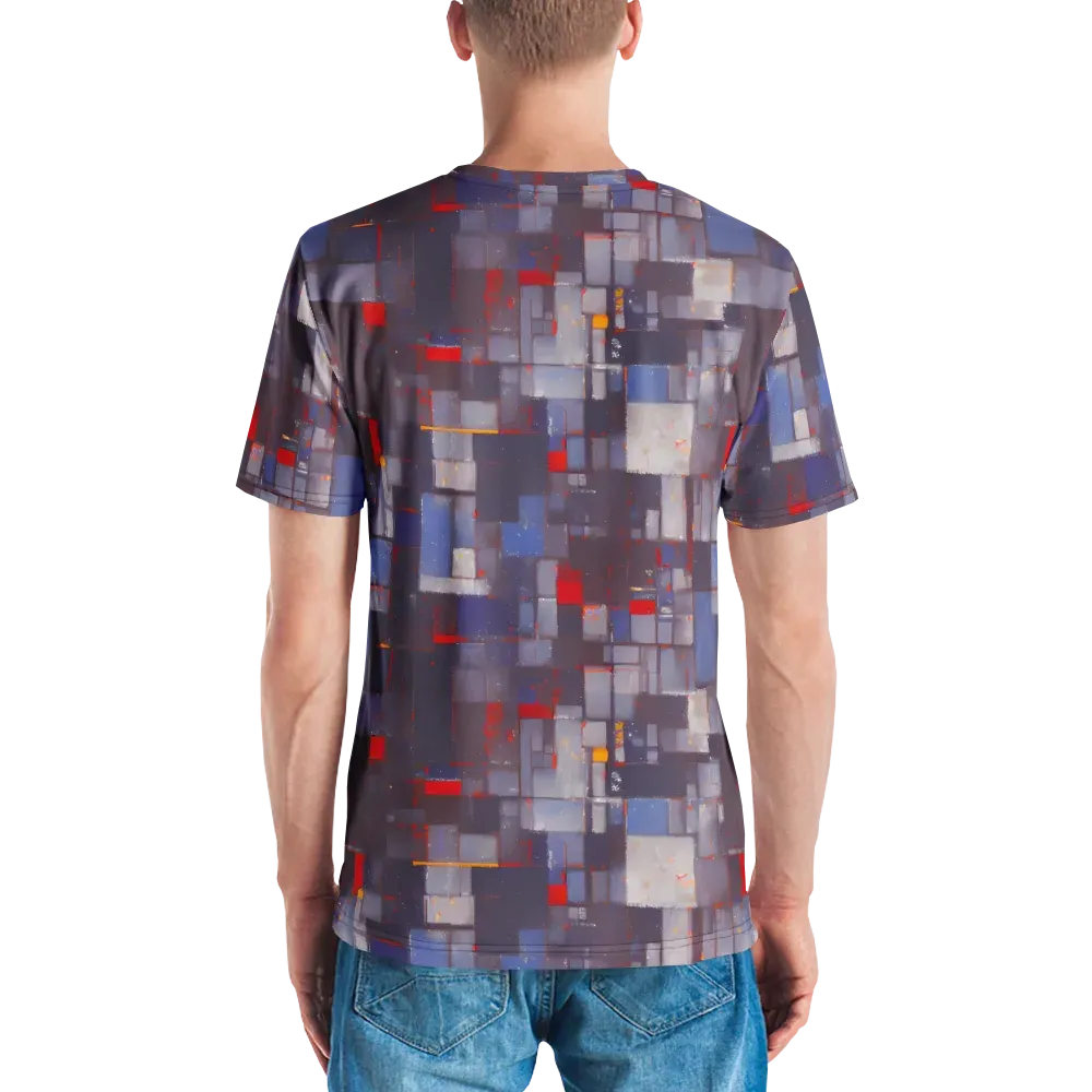 Cubist Rhythm on Men's Crew Neck T-Shirt — Back