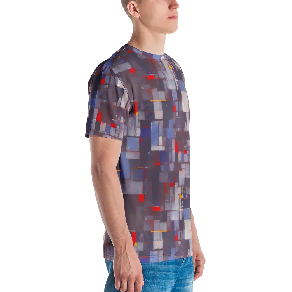 Cubist Rhythm on Men's Crew Neck T-Shirt — Right
