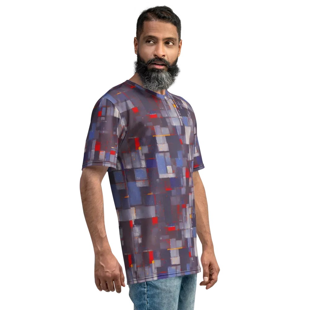 Cubist Rhythm on Men's Crew Neck T-Shirt — Right