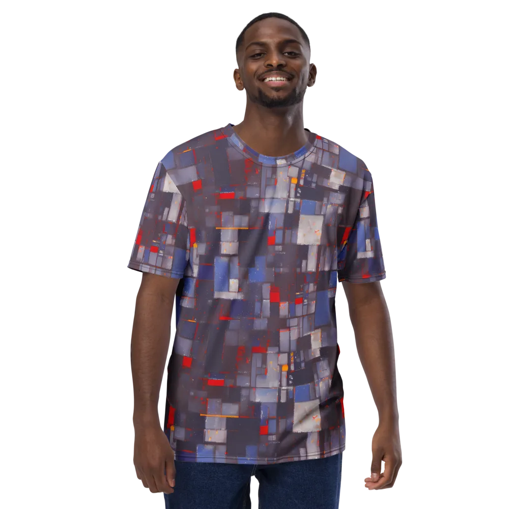 Cubist Rhythm on Men's Crew Neck T-Shirt — Front