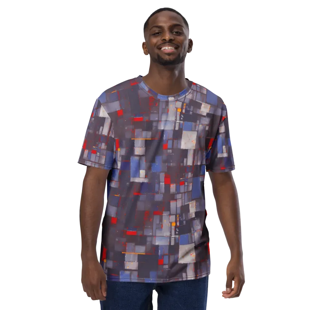 Cubist Rhythm on Men's Crew Neck T-Shirt — Front