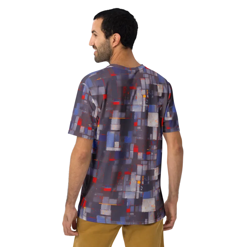 Cubist Rhythm on Men's Crew Neck T-Shirt — Back