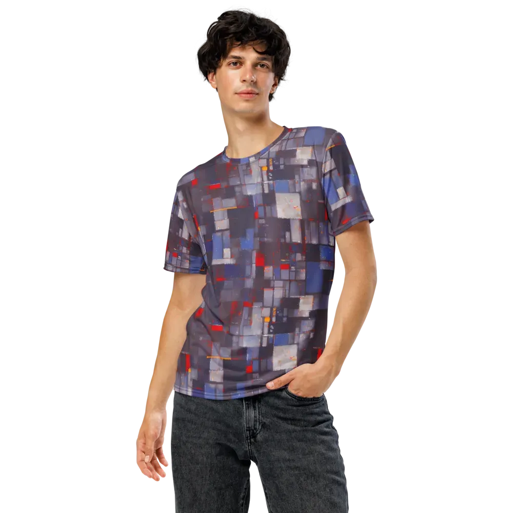 Cubist Rhythm on Men's Crew Neck T-Shirt — Front