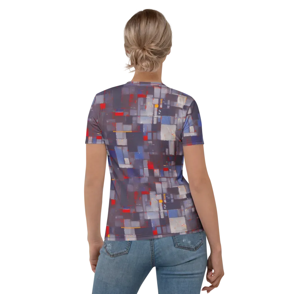 Cubist Rhythm on Women's Crew Neck T-Shirt — Back