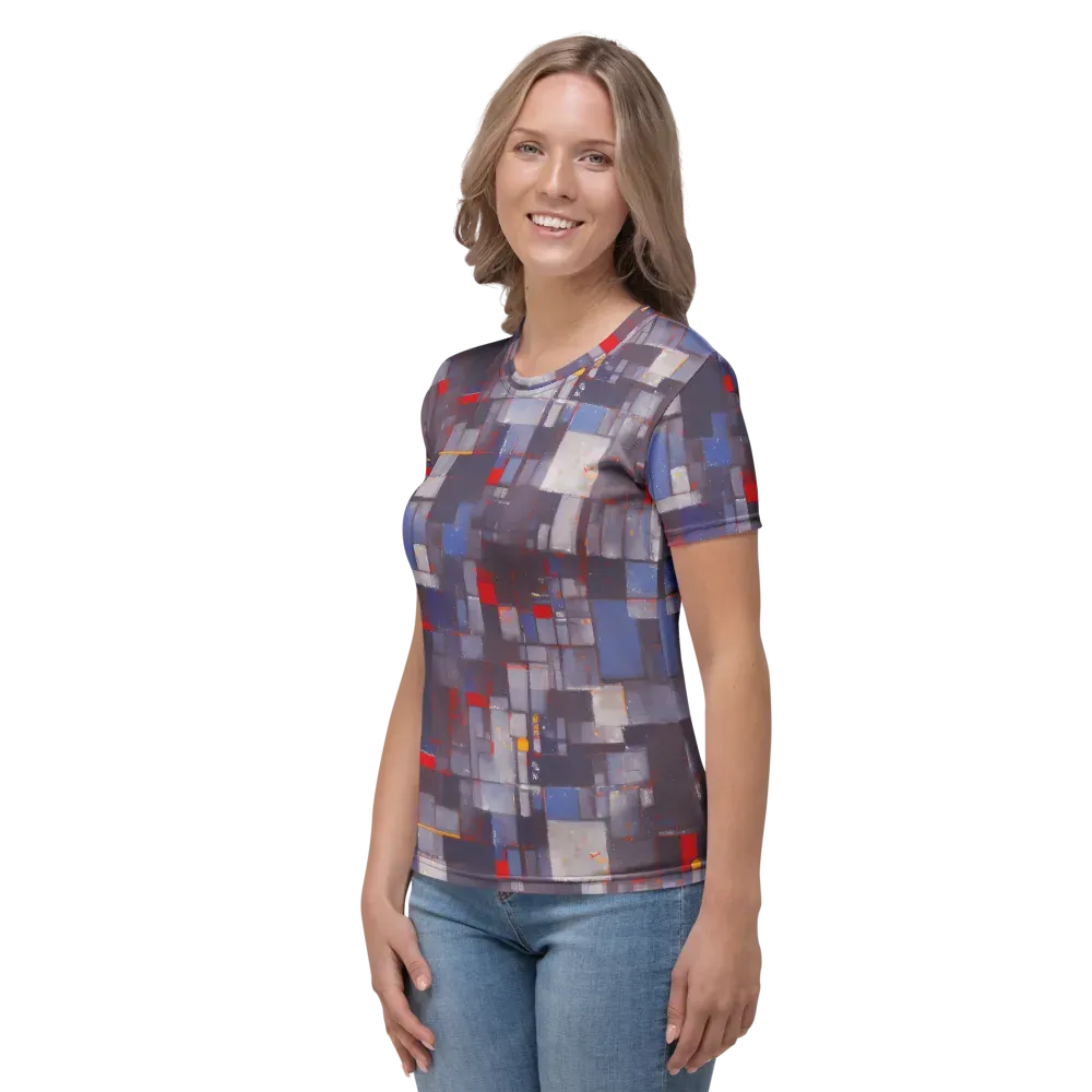 Cubist Rhythm on Women's Crew Neck T-Shirt — Left