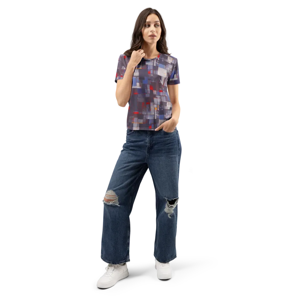 Cubist Rhythm on Women's Crew Neck T-Shirt — Front