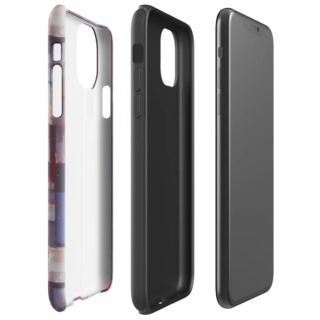 Cubist Rhythm on Tough Case for iPhone® — Right