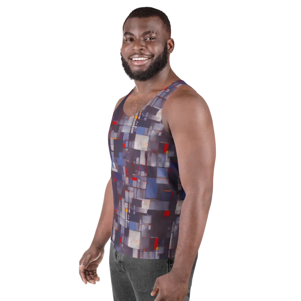 Cubist Rhythm on Men's Tank Top — Left Front