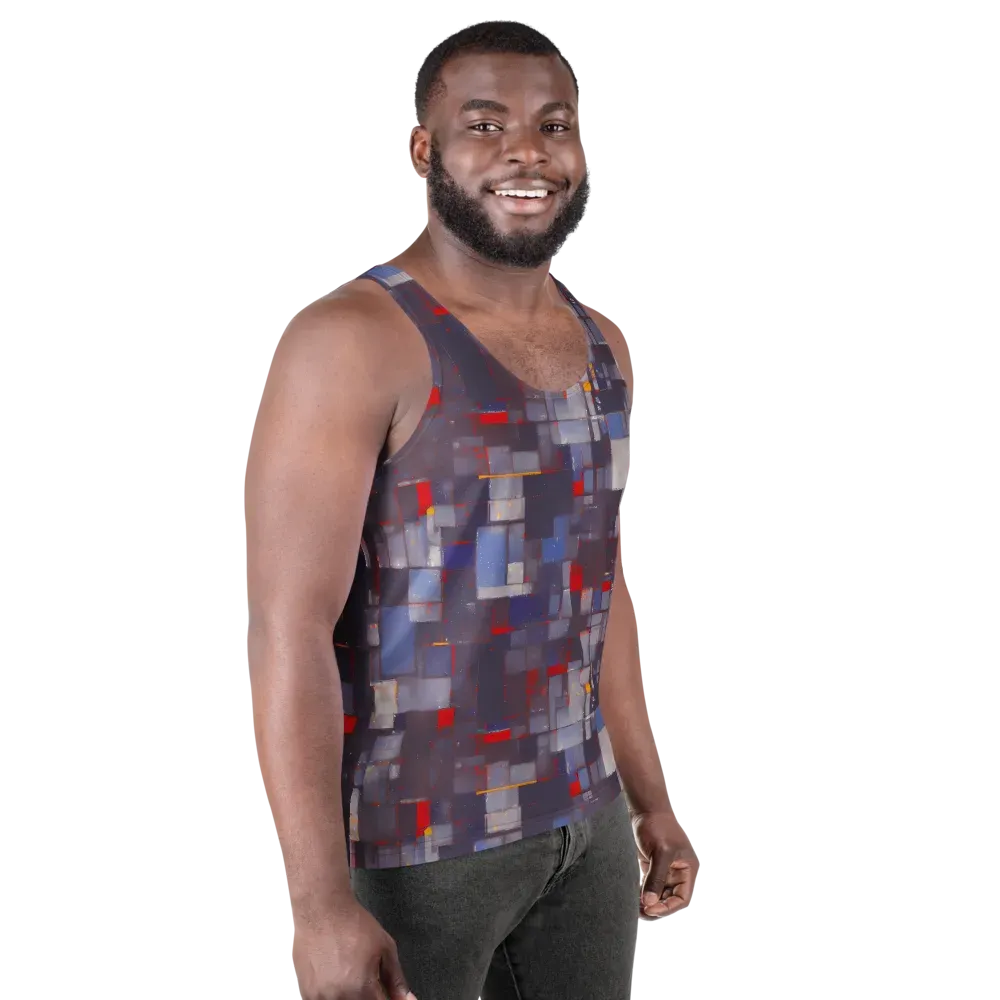 Cubist Rhythm on Men's Tank Top — Right Front