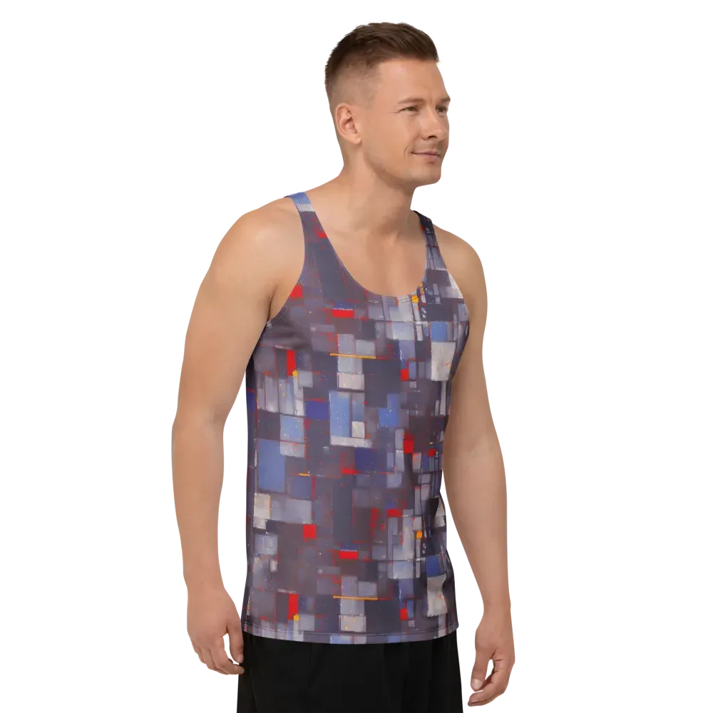 Cubist Rhythm on Men's Tank Top — Right Front