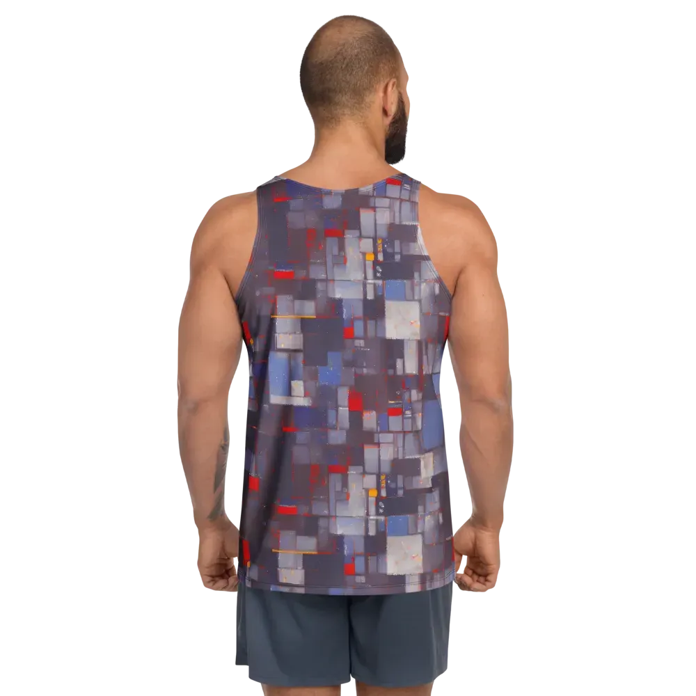 Cubist Rhythm on Men's Tank Top — Back