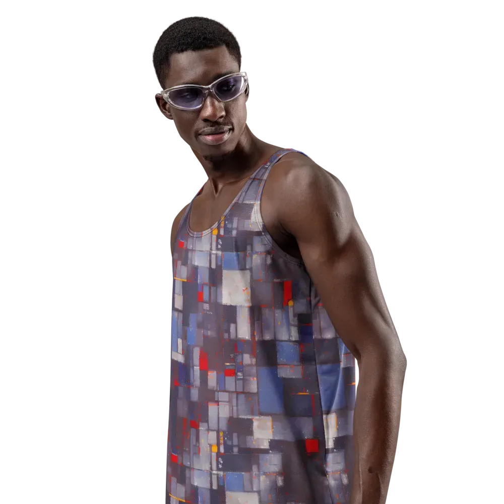 Cubist Rhythm on Men's Tank Top — Left