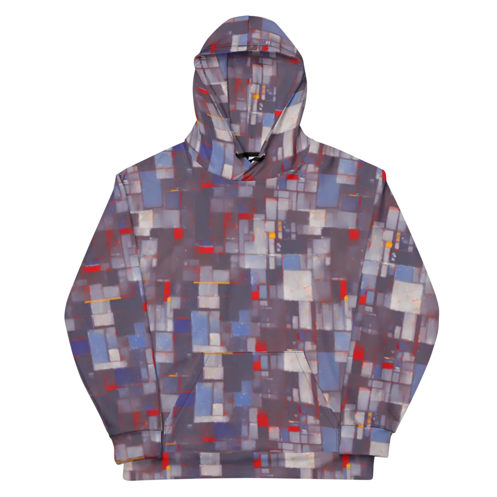 Cubist Rhythm on Cotton Hoodie — Front