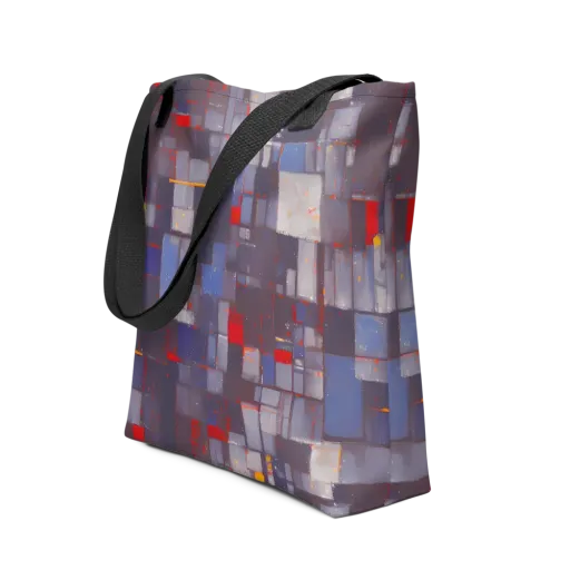 Cubist Rhythm on a Tote Bag