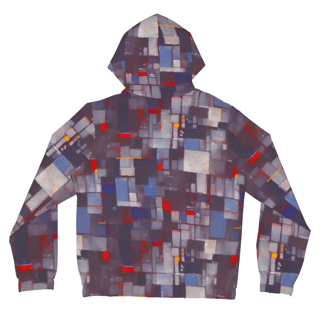 Cubist Rhythm on Women's Full-Zip Hoodie — Back