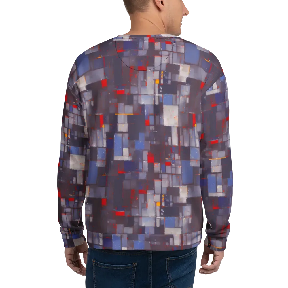 Cubist Rhythm on Sweatshirt — Back